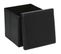 Pouf Carré Lilo En Polyuréthane Coloris Noir, Dim : H37.5 X P38 X L38 Cm