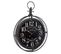 Horloge Métal Gousset Noir Grande Taille, D. 60 X Ep. 10 X H. 84 Cm