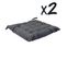 Lot De 2 Coussins De Chaise En Coton Gris Foncé, 38 X 38 Cm