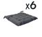 Lot De 6 Coussins De Chaise En Coton Gris Foncé, 38 X 38 Cm