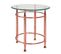 Table D'appoint Teinte Cuivre, Dim : H52 X Ø50 Cm