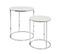 Table D'appoint Coloris Blanc -nickelé, H58 X D40 Cm