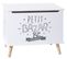 Coffre De Rangement En Bois Coloris Blanc - Dim : L 58 X L 48 X H 38 Cm