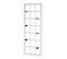 Garderobe Murale Coloris Chromé-blanc- Dim : L 60 X P 4 X H 22 Cm