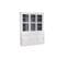 Buffet Coloris Blanc En Pin Massif, H 214 X L 166 X P 48 Cm