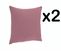 Lot De 2 Coussins Déhoussables Coloris Rose, P40 x L40 cm