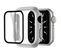 Film Protecteur Verre Trempé 3d Incurvé Pour Apple Watch Series 7 41mm + Coque De Protection Argent
