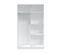 Armoire, placard avec 2 portes coloris blanc artic, ciment  -  L. 120 x H. 200 x P. 50 cm