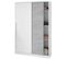 Armoire, placard avec 2 portes coloris blanc artic, ciment  -  L. 120 x H. 200 x P. 50 cm