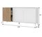 Buffet, meuble de rangement coloris blanc artic, naturel  - L. 154 x H. 74 x P. 40 cm