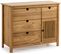 Commode En Pin Massif Décor Ciré Naturel, Meuble De Rangement - L. 100 X P. 40 X H. 80 Cm