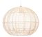 Suspension Design En Rotin Et Fer Coloris Beige - Dim : D 38 X H 32 Cm