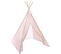 Tipi Déco Pour Enfant En Bois Et Polyester Coloris Rose - Dim : L 120 X L 160 X H 120 Cm