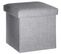 Pouf / Coffre De Rangement En Mdf Coloris Gris Clair - Dim : L 38 X L 38 X H 38 Cm