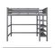 Lit Mezzanine Enfant 140 X 200 Avec Rangements Et Bureau Sous Lit, Gris