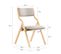 Chaise Pliante En Bois Avec Assise Rembourrée, Chaise Pliable Pour Cuisine, Bureau, Fst40-hg