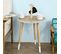 Table Café Design Avec Support à Tasses, Table D’appoint Ronde Avec 3 Pieds, Fbt38-wn