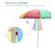 Parasol Inclinable Rond Ø 160 Cm Métal Tissu Multicolore