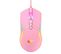 Souris Gamer Rose Ms1026 - 6400 Dpi - Rgb - Cordon De 1,5 M - Design Ergonomique