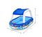 Piscine Enfants Bestway Bateau Bleu 213x155x132 Cm Con Auvent, Gouvernail, +3 Años