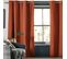 Rideau Occultant Doublure Polaire Polyester Orange 140x280 Cm