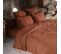 Housse De Couette 240x260 Gaze De Coton Terracotta