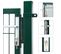 Porte de jardin, robuste et durable, avec serrure, poignée et clé,106 x 125 cm (L x H), Vert GGD175L