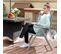 Chaise De Jardin Pliable, Cadre En Aluminium, Dossier Réglable Sur 8 Positions, Charge 150 Kg, Gris