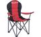 Chaise De Camping, Tissu Double Knit, Noir/rouge, 90 X 55 X 102 Cm