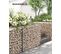 Lot De 2,gabion Pour Pierre,100 X 80 X 30 Cm,décoration De Jardin,argent