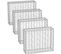 Lot De 4,gabion Pour Pierre,100 X 80 X 30 Cm,décoration De Jardin,argent