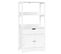 Armoire De Salle De Bain avec tiroir, 2 Compartiments Ouverts, 2 Portes, 60 X 122 X 32,5 Cm, Blanc