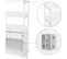 Armoire De Salle De Bain avec tiroir, 2 Compartiments Ouverts, 2 Portes, 60 X 122 X 32,5 Cm, Blanc