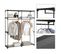 Penderie Portable Avec Barre De Suspension, , 140 X 43 X 174 Cm, Gris Ryg02gy