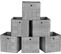 Lot De 6 Cubes De Rangement Pliables Gris En Tissu Non Tissés - H30 Cm