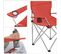 Lot De 2 Chaises De Camping Pliables, Extérieur, Confortable, Capacité De Charge 120 Kg, Rouge