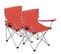 Lot De 2 Chaises De Camping Pliables, Extérieur, Confortable, Capacité De Charge 120 Kg, Rouge