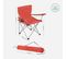 Lot De 2 Chaises De Camping Pliables, Extérieur, Confortable, Capacité De Charge 120 Kg, Rouge