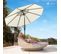 Parasol Inclinable 2.70 X 2.40m Avec Housse De Protection Beige