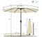 Parasol Inclinable 2.70 X 2.40m Avec Housse De Protection Beige