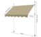 Auvent Retractable Manuel Sans Percage 200 cm Beige