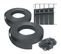 Kit De Lamelles Occultantes Pvc Brise Vue 150m X 4.7cm Avec 300 Clips Gris