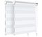 Lot De 2 Store Enrouleur Jour Nuit Double 100x150cm Blanc