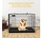 Cage Pour Chien Pliable Avec 2 Portes Verrouillable Plateau Amovible 92x58x64cm