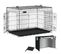 Cage Pour Chien Pliable Avec 2 Portes Verrouillable Plateau Amovible 122x75x81cm