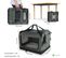 Sac Transport Pliable Chien Chat Caisse Cage Portable 60x44x44cm Gris