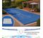 Bache Piscine Rectangulaire Double Couche En Polyethylene 160 Gr/m2 Avec Filet Ecoulement 4x9m Bleue