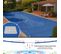 Bache Piscine Rectangulaire Double Couche Polyethylene 160 Gr/m2 Avec Filet Ecoulement 5x10m Bleue