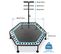 Trampoline de Fitness Pliable 122 Cm avec Poignée, Hauteur Ajustable pour Adultes et Enfants