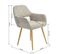 Lot De 6 Chaises De Salle à Manger Scandinave Fauteuil Assise Rembourrée En Tissu, Pieds En Métal